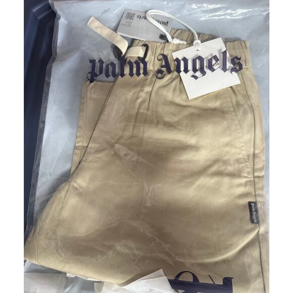 RETAIL $345 Palm Angels Kids Logo Khaki Pants*BRAND-NEW with tags*SZ 12 - Picture 3 of 5